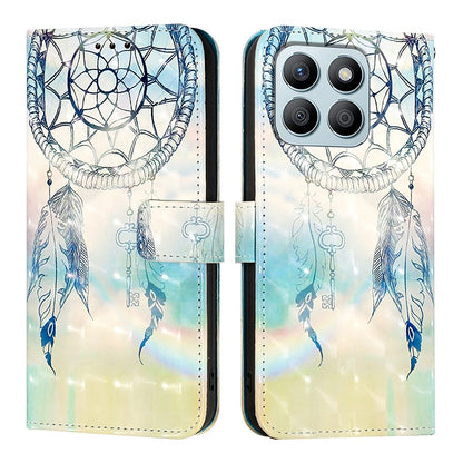 Honor X8b Global Leather Flip Phone Case with 3D Painted Design, Card Holder, Wallet & Stand Function - Durable Protection & Easy Access