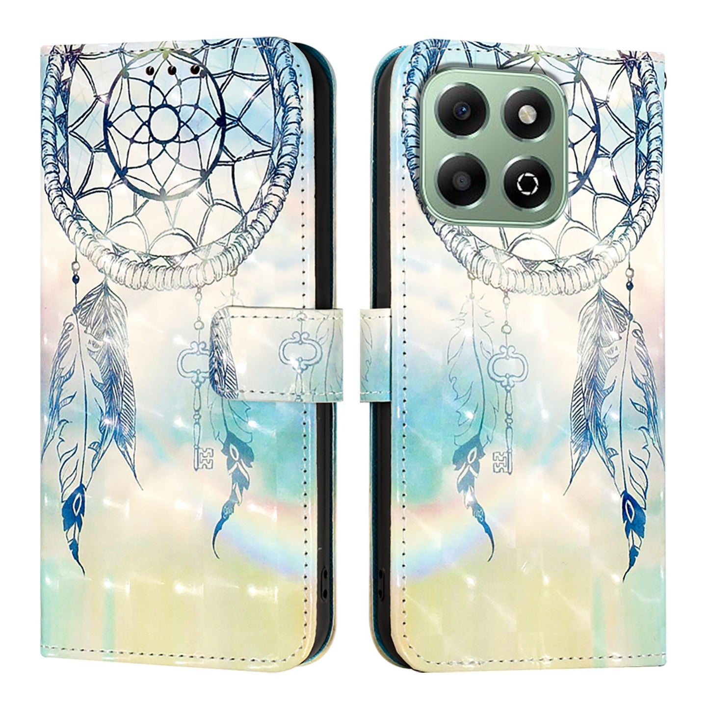 Honor X6b Leather Flip Phone Case with 3D Painted Design, Card Holder, Wallet & Stand Function - Durable Protection & Easy Access