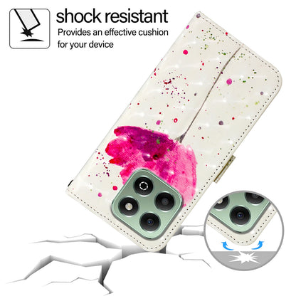 Honor X6b Leather Flip Phone Case with 3D Painted Design, Card Holder, Wallet & Stand Function - Durable Protection & Easy Access