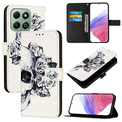 Honor X6b Leather Flip Phone Case with 3D Painted Design, Card Holder, Wallet & Stand Function - Durable Protection & Easy Access