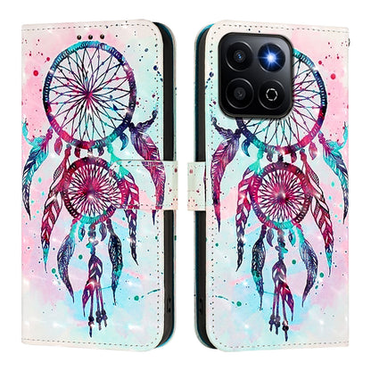 Honor 200 Smart 5G Global Leather Flip Phone Case with 3D Painted Design, Card Holder, Wallet & Stand Function - Durable Protection & Easy Access
