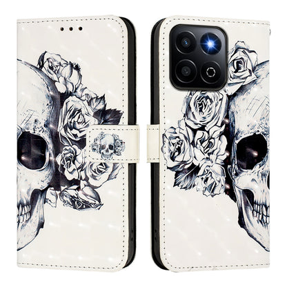 Honor 200 Smart 5G Global Leather Flip Phone Case with 3D Painted Design, Card Holder, Wallet & Stand Function - Durable Protection & Easy Access