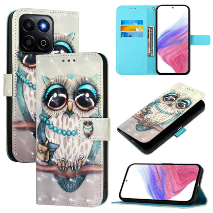 Honor 200 Smart 5G Global Leather Flip Phone Case with 3D Painted Design, Card Holder, Wallet & Stand Function - Durable Protection & Easy Access
