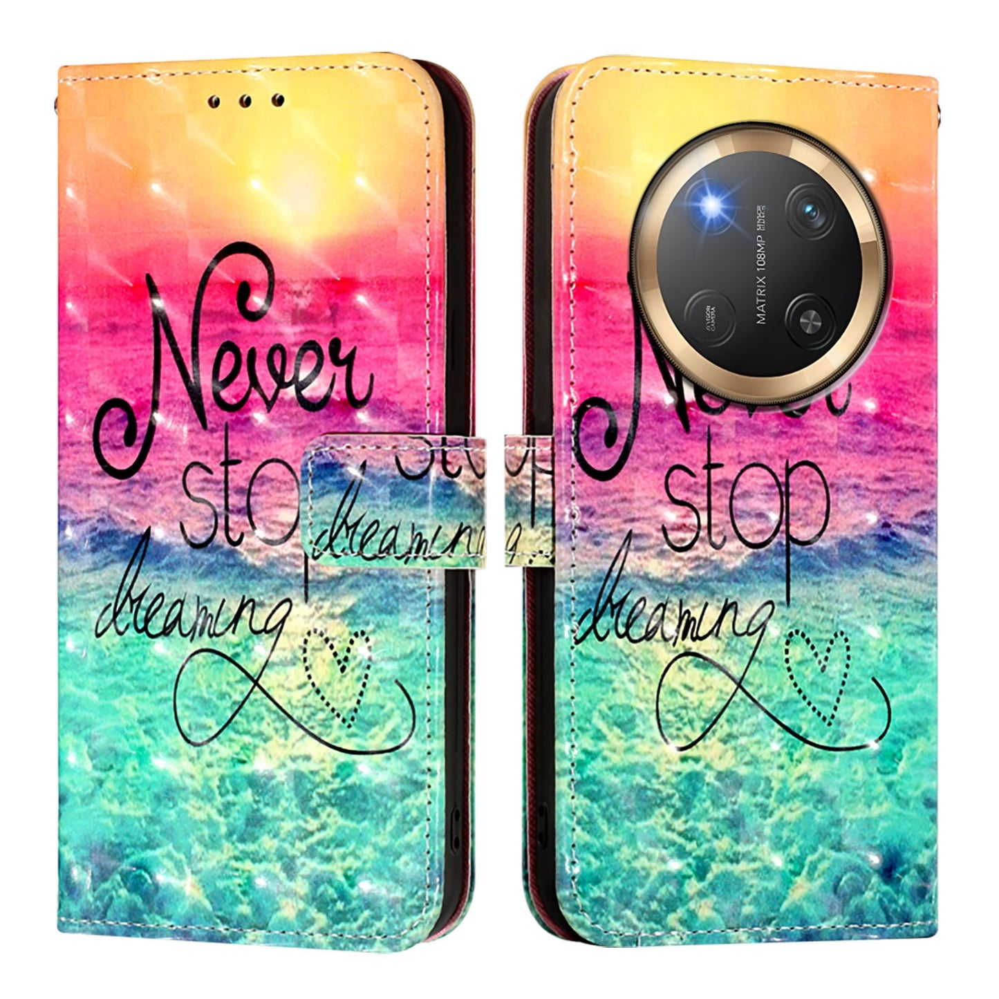 Honor X9c 5G Leather Flip Phone Case with 3D Painted Design, Card Holder, Wallet & Stand Function - Durable Protection & Easy Access