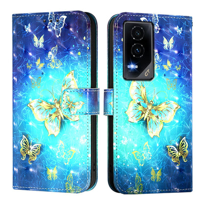 Honor GT Leather Flip Phone Case with 3D Painted Design, Card Holder, Wallet & Stand Function - Durable Protection & Easy Access