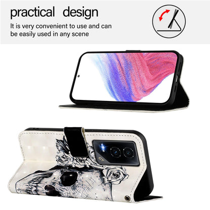 Honor GT Leather Flip Phone Case with 3D Painted Design, Card Holder, Wallet & Stand Function - Durable Protection & Easy Access