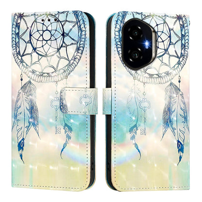 Honor 300 Leather Flip Phone Case with 3D Painted Design, Card Holder, Wallet & Stand Function - Durable Protection & Easy Access