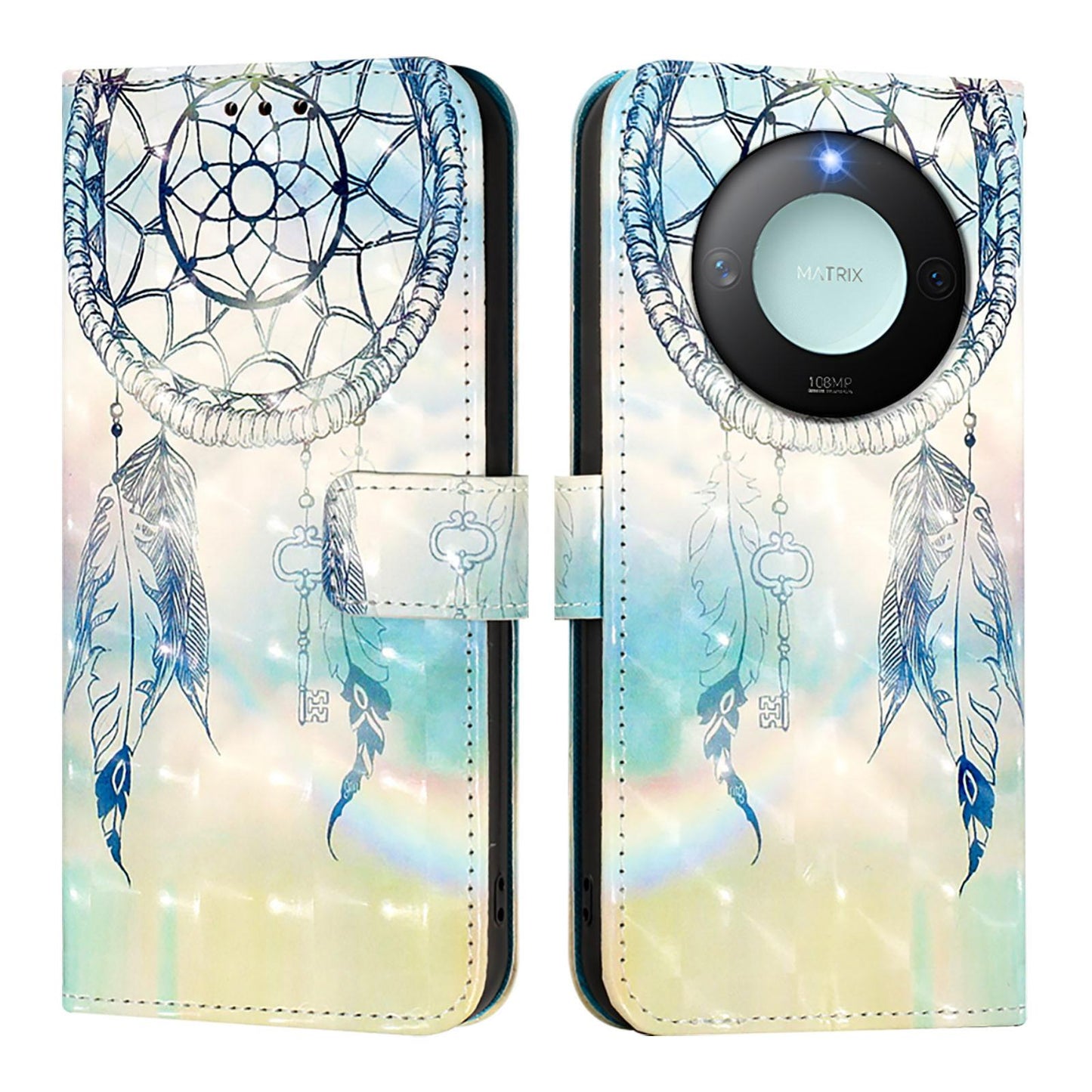 Honor X9C Smart 5G Leather Flip Phone Case with 3D Painted Design, Card Holder, Wallet & Stand Function - Durable Protection & Easy Access