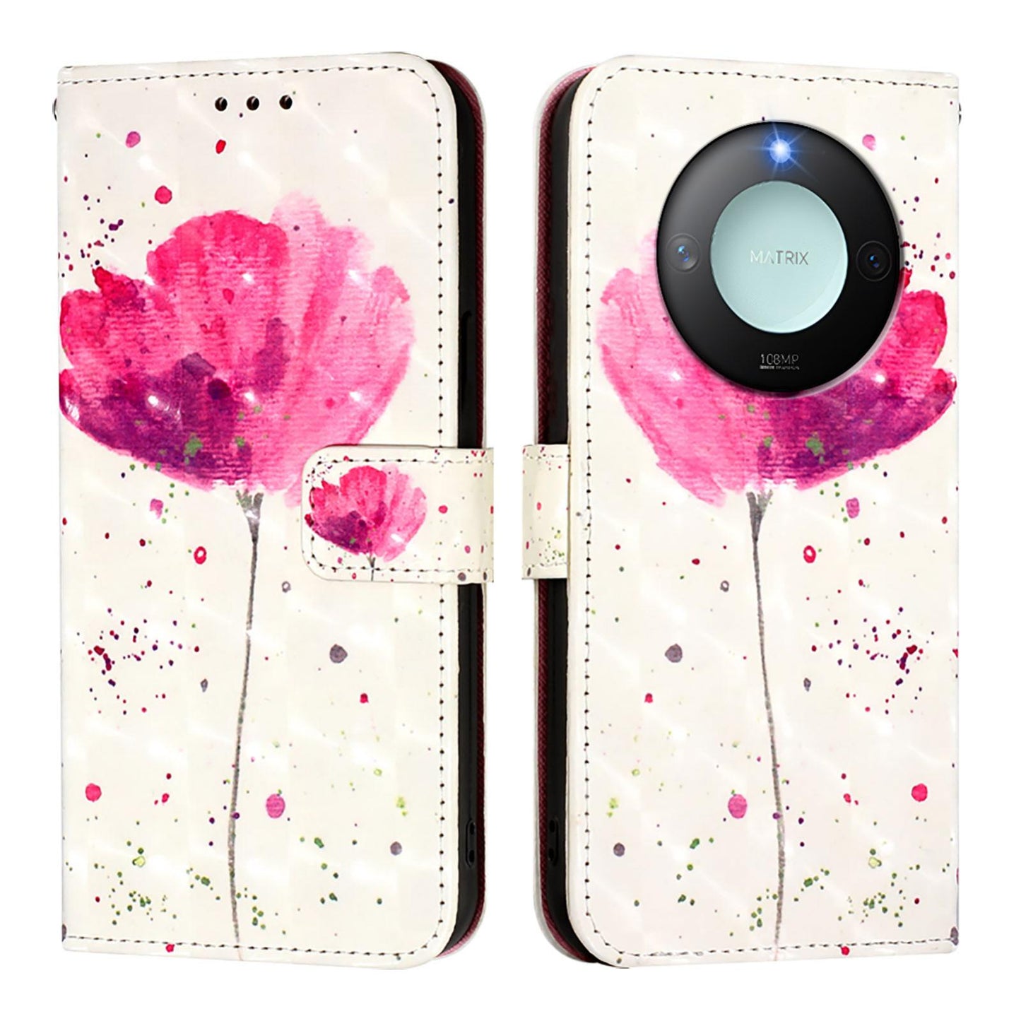 Honor X9C Smart 5G Leather Flip Phone Case with 3D Painted Design, Card Holder, Wallet & Stand Function - Durable Protection & Easy Access