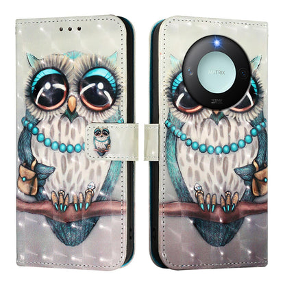 Honor X9C Smart 5G Leather Flip Phone Case with 3D Painted Design, Card Holder, Wallet & Stand Function - Durable Protection & Easy Access