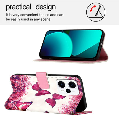 Redmi K50i Leather Flip Phone Case with 3D Painted Design, Card Holder, Wallet & Stand Function - Durable Protection & Easy Access