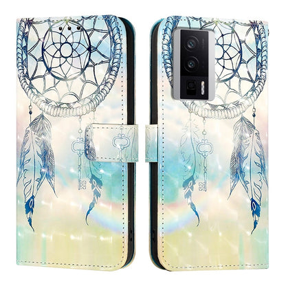 Xiaomi Poco F5 Pro Leather Flip Phone Case with 3D Painted Design, Card Holder, Wallet & Stand Function - Durable Protection & Easy Access