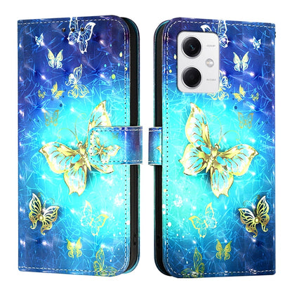 Xiaomi Poco X5 Leather Flip Phone Case with 3D Painted Design, Card Holder, Wallet & Stand Function - Durable Protection & Easy Access