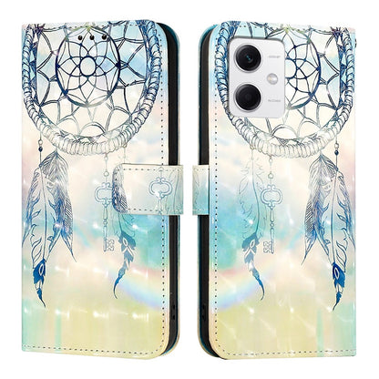 Xiaomi Poco X5 Leather Flip Phone Case with 3D Painted Design, Card Holder, Wallet & Stand Function - Durable Protection & Easy Access