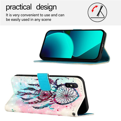 Redmi 9A Leather Flip Phone Case with 3D Painted Design, Card Holder, Wallet & Stand Function - Durable Protection & Easy Access