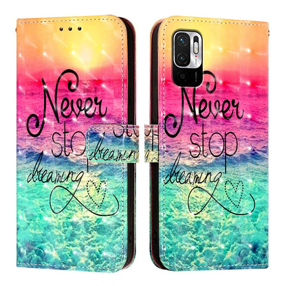 Redmi Note 10T 5G Leather Flip Phone Case with 3D Painted Design, Card Holder, Wallet & Stand Function - Durable Protection & Easy Access