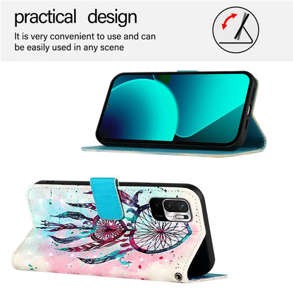 Redmi Note 10T 5G Leather Flip Phone Case with 3D Painted Design, Card Holder, Wallet & Stand Function - Durable Protection & Easy Access