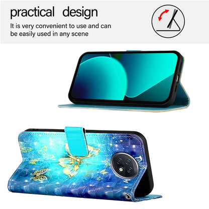 Redmi Note 9T Global Leather Flip Phone Case with 3D Painted Design, Card Holder, Wallet & Stand Function - Durable Protection & Easy Access