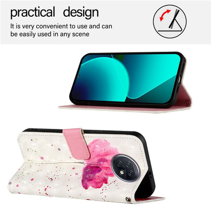 Redmi Note 9T Global Leather Flip Phone Case with 3D Painted Design, Card Holder, Wallet & Stand Function - Durable Protection & Easy Access