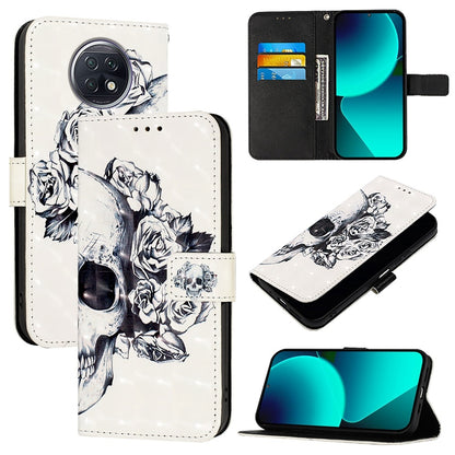 Redmi Note 9T Global Leather Flip Phone Case with 3D Painted Design, Card Holder, Wallet & Stand Function - Durable Protection & Easy Access
