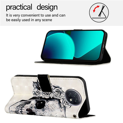 Redmi Note 9T Global Leather Flip Phone Case with 3D Painted Design, Card Holder, Wallet & Stand Function - Durable Protection & Easy Access