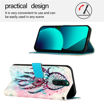 Redmi 8 Leather Flip Phone Case with 3D Painted Design, Card Holder, Wallet & Stand Function - Durable Protection & Easy Access