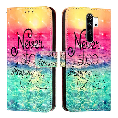 Redmi Note 8 Pro Leather Flip Phone Case with 3D Painted Design, Card Holder, Wallet & Stand Function - Durable Protection & Easy Access