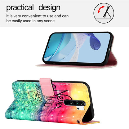 Redmi Note 8 Pro Leather Flip Phone Case with 3D Painted Design, Card Holder, Wallet & Stand Function - Durable Protection & Easy Access