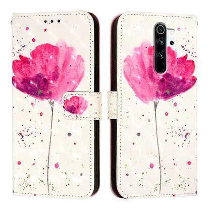 Redmi Note 8 Pro Leather Flip Phone Case with 3D Painted Design, Card Holder, Wallet & Stand Function - Durable Protection & Easy Access