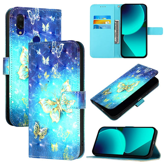 Redmi 7 Leather Flip Phone Case with 3D Painted Design, Card Holder, Wallet & Stand Function - Durable Protection & Easy Access