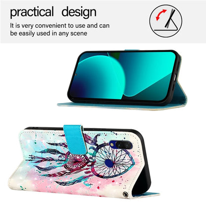 Redmi 7 Leather Flip Phone Case with 3D Painted Design, Card Holder, Wallet & Stand Function - Durable Protection & Easy Access