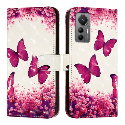 For Xiaomi 12 Lite Leather Flip Phone Case with 3D Painted Design, Card Holder, Wallet & Stand Function - Durable Protection & Easy Access