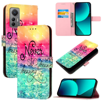 For Xiaomi 12 Lite Leather Flip Phone Case with 3D Painted Design, Card Holder, Wallet & Stand Function - Durable Protection & Easy Access