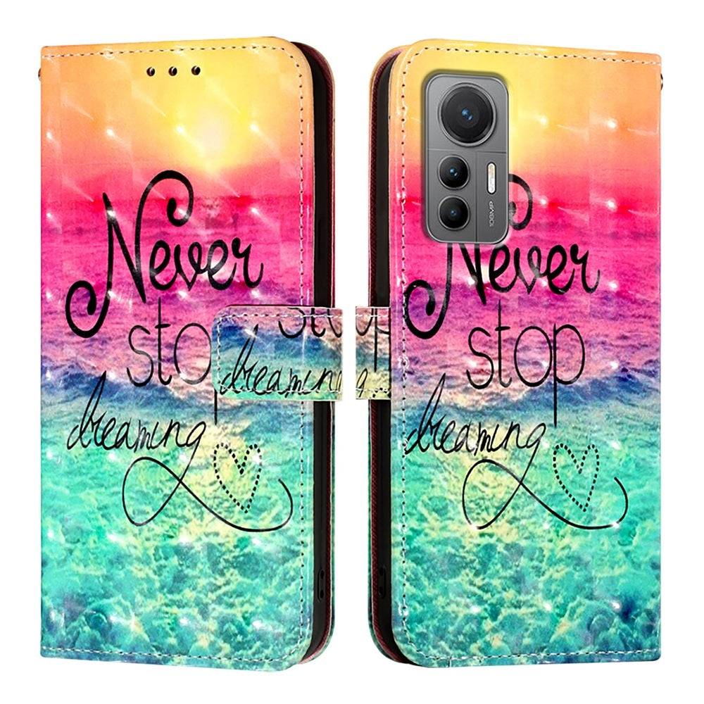 For Xiaomi 12 Lite Leather Flip Phone Case with 3D Painted Design, Card Holder, Wallet & Stand Function - Durable Protection & Easy Access