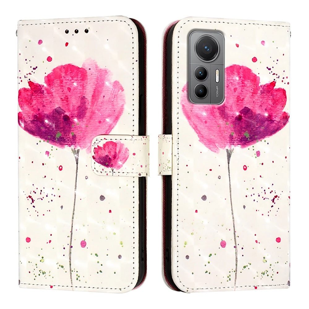 For Xiaomi 12 Lite Leather Flip Phone Case with 3D Painted Design, Card Holder, Wallet & Stand Function - Durable Protection & Easy Access
