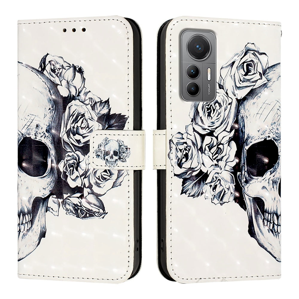 For Xiaomi 12 Lite Leather Flip Phone Case with 3D Painted Design, Card Holder, Wallet & Stand Function - Durable Protection & Easy Access