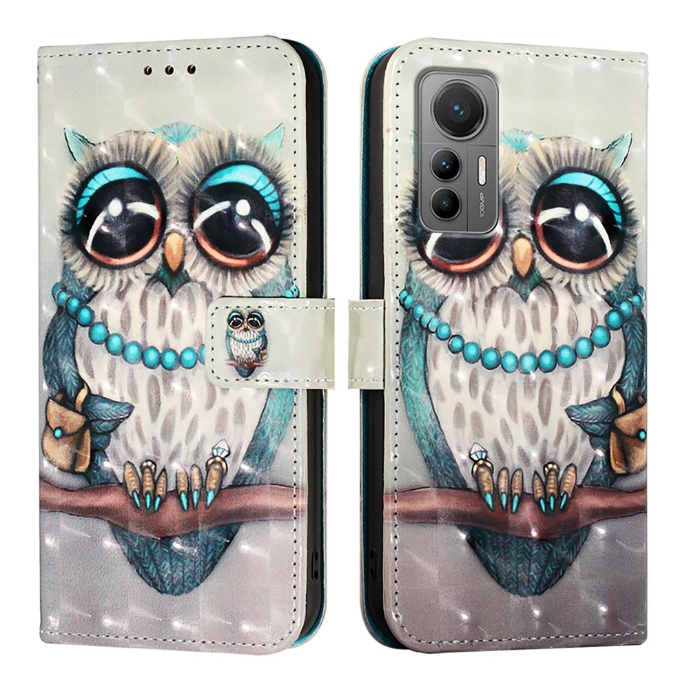 For Xiaomi 12 Lite Leather Flip Phone Case with 3D Painted Design, Card Holder, Wallet & Stand Function - Durable Protection & Easy Access
