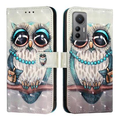 For Xiaomi 12 Lite Leather Flip Phone Case with 3D Painted Design, Card Holder, Wallet & Stand Function - Durable Protection & Easy Access
