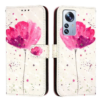 Xiaomi 12 Pro Leather Flip Phone Case with 3D Painted Design, Card Holder, Wallet & Stand Function - Durable Protection & Easy Access