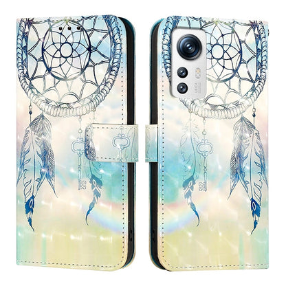 Xiaomi 12S Leather Flip Phone Case with 3D Painted Design, Card Holder, Wallet & Stand Function - Durable Protection & Easy Access