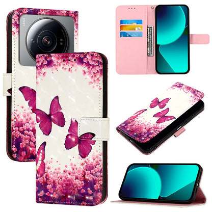 Xiaomi 12S Ultra Leather Flip Phone Case with 3D Painted Design, Card Holder, Wallet & Stand Function - Durable Protection & Easy Access