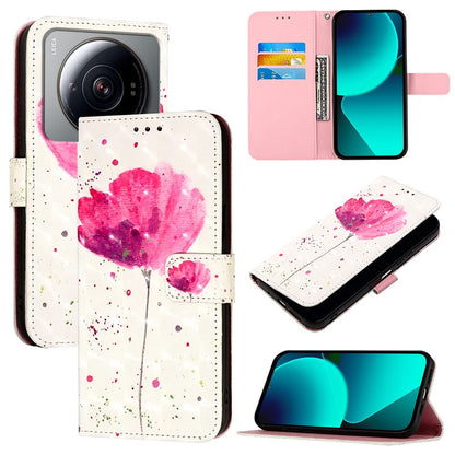 Xiaomi 12S Ultra Leather Flip Phone Case with 3D Painted Design, Card Holder, Wallet & Stand Function - Durable Protection & Easy Access