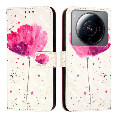 Xiaomi 12S Ultra Leather Flip Phone Case with 3D Painted Design, Card Holder, Wallet & Stand Function - Durable Protection & Easy Access