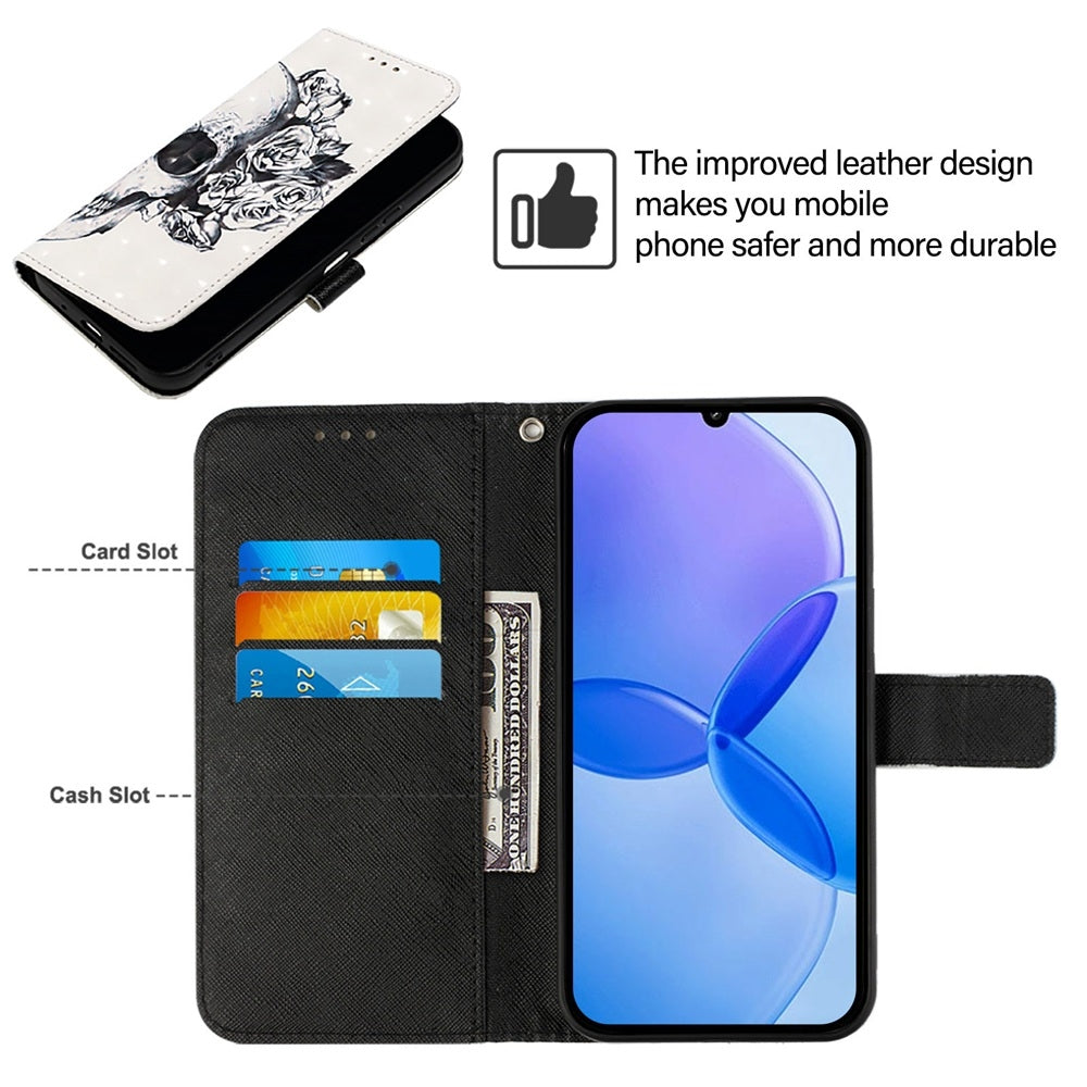 Xiaomi 13 Leather Flip Phone Case with 3D Painted Design, Card Holder, Wallet & Stand Function - Durable Protection & Easy Access