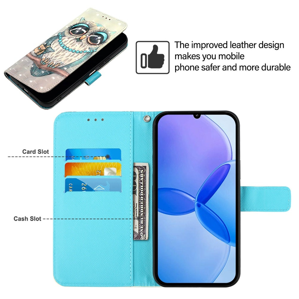 Xiaomi 13 Leather Flip Phone Case with 3D Painted Design, Card Holder, Wallet & Stand Function - Durable Protection & Easy Access
