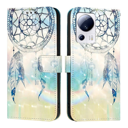 Xiaomi Civi 2 Leather Flip Phone Case with 3D Painted Design, Card Holder, Wallet & Stand Function - Durable Protection & Easy Access