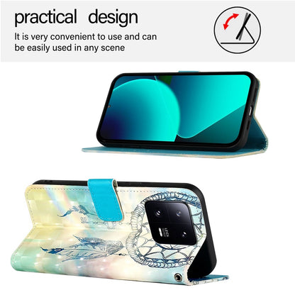 Xiaomi 13 Pro Leather Flip Phone Case with 3D Painted Design, Card Holder, Wallet & Stand Function - Durable Protection & Easy Access