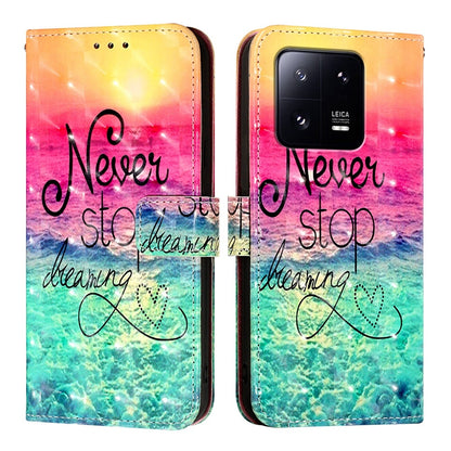 Xiaomi 13 Pro Leather Flip Phone Case with 3D Painted Design, Card Holder, Wallet & Stand Function - Durable Protection & Easy Access