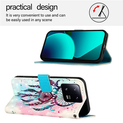 Xiaomi 13 Pro Leather Flip Phone Case with 3D Painted Design, Card Holder, Wallet & Stand Function - Durable Protection & Easy Access