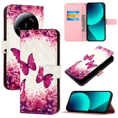 Xiaomi 13 Ultra Leather Flip Phone Case with 3D Painted Design, Card Holder, Wallet & Stand Function - Durable Protection & Easy Access